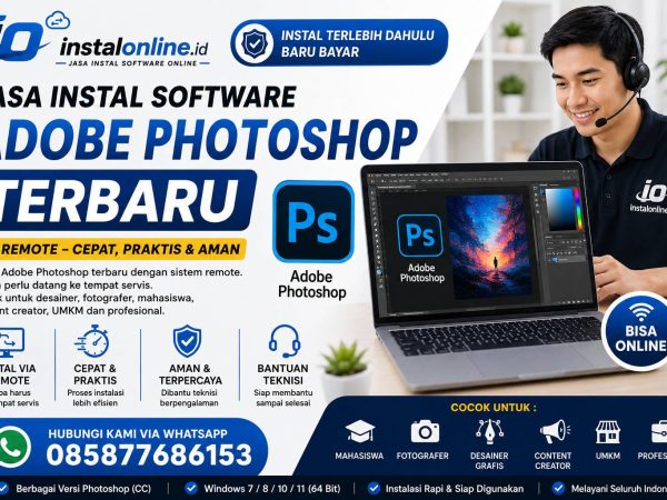 Jasa Instal Software Adobe Photoshop Terbaru via remote Instalonline.id