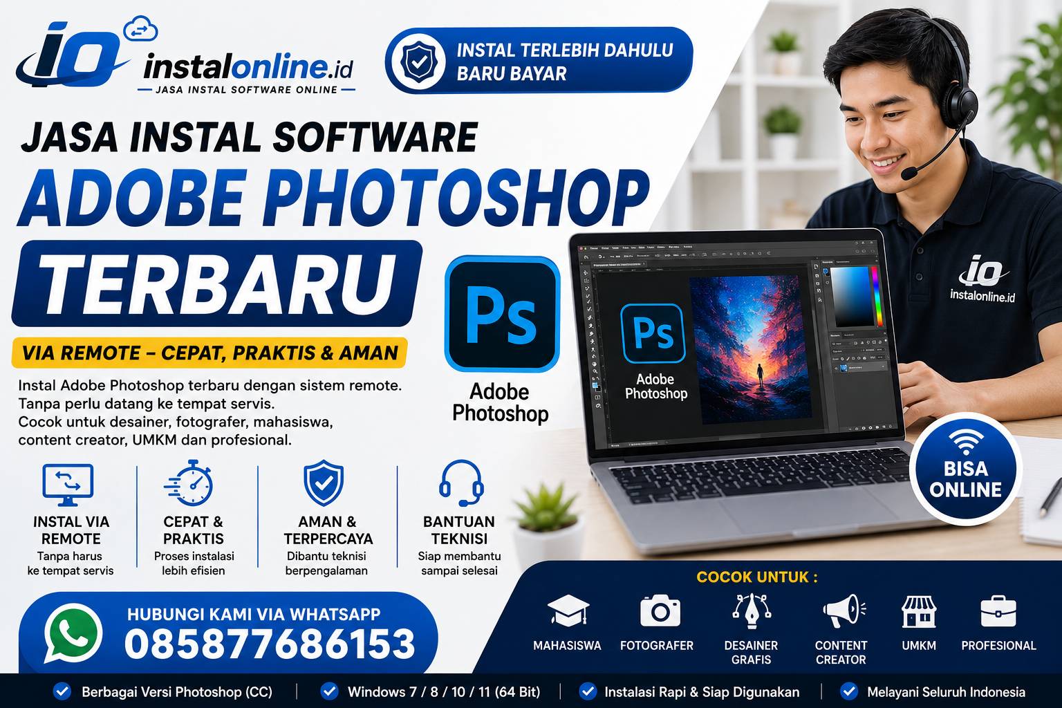 Jasa Instal Software Adobe Photoshop Terbaru Murah