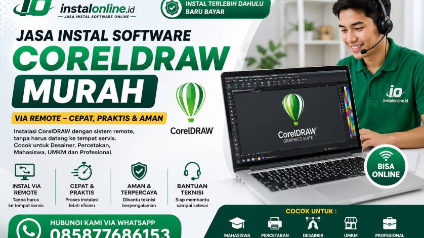 Jasa Instal Software CorelDRAW Murah via remote Instalonline.id