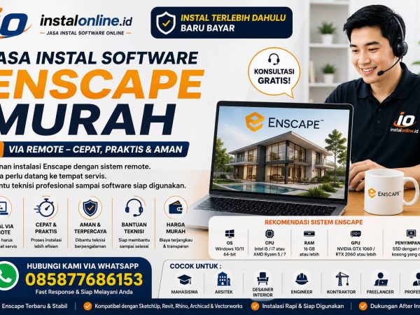 Jasa Instal Software Enscape Murah via remote Instalonline.id