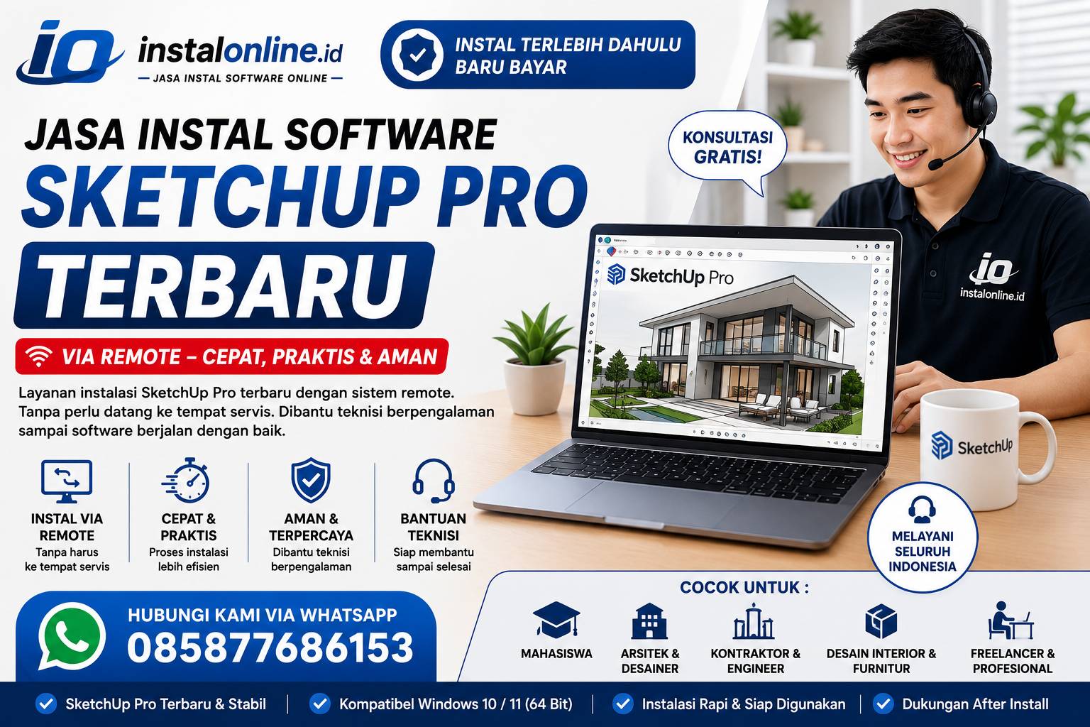 Jasa Instal Software SketchUp Pro Terbaru