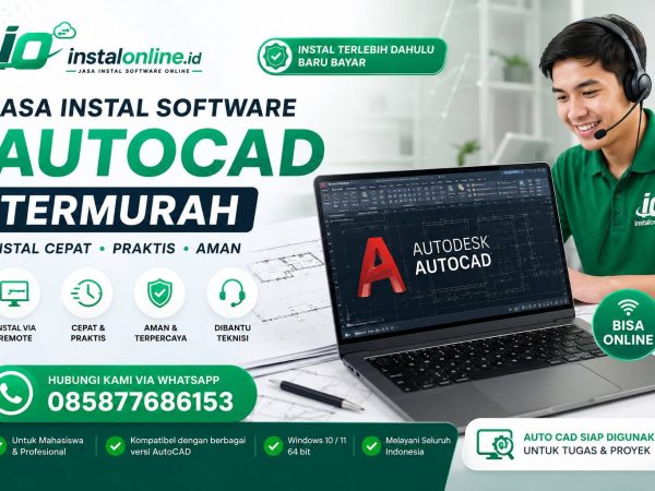 Jasa instal software AutoCAD termurah via remote Instalonline.id